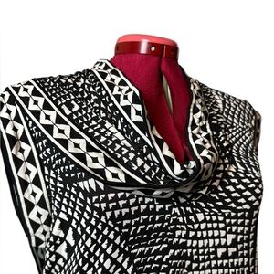 BCBGMAXAZRIA rayon spandex sleeveless pull on dress asymetrical collar